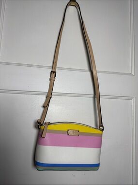 Kate Spade Millie Colorblock Leather Crossbody - Yellow, Pink, White, Blue